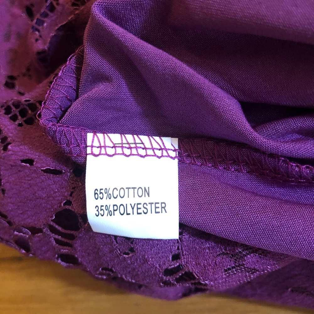 NWT Plum Floral Lace cocktail dress - Picture 6 of 7